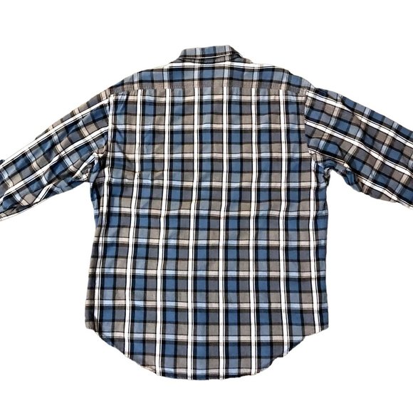 Ralph Lauren Polo Jeans Shirt Mens L Used Blue Plaid - Picture 5 of 13